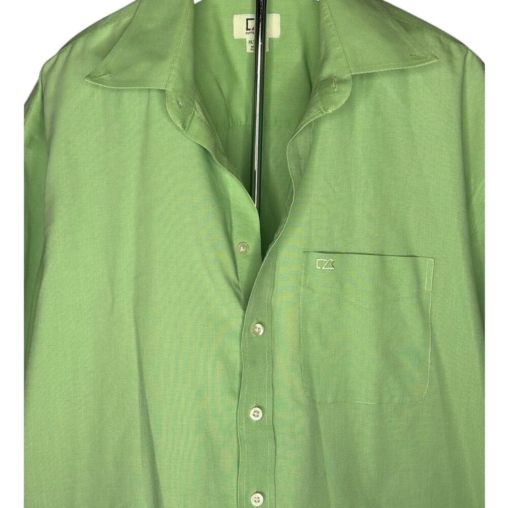 Cutter & Buck green short sleeve button down shirt size xlt - Picture 3 of 5